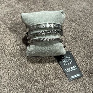 Eye Candy Los Angeles Dylan Titanium 3 PC Bracelet Set